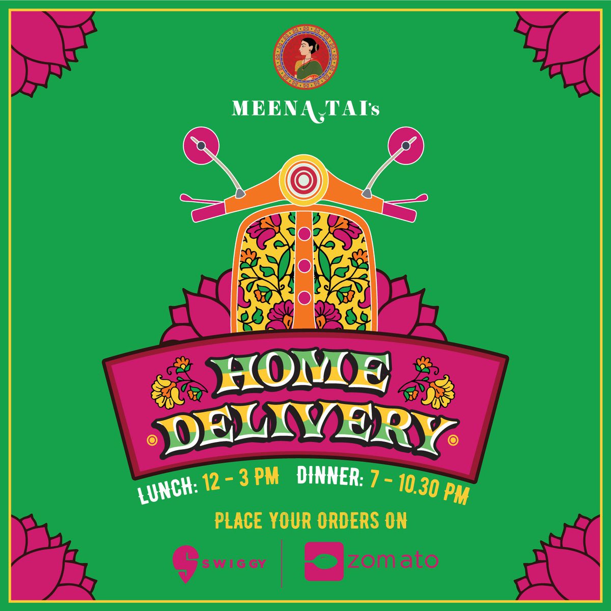 Meenataisvmh's tweet photo. We’re thrilled to bring magnificent maratha flavours to your home. Order online on zomato &amp; swiggy. #homedelivery #maharashtrian #flavours https://t.co/AyrSUYNefg
