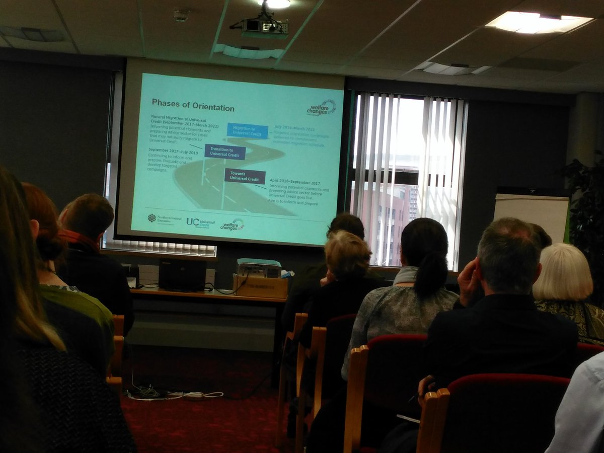 GroveHousing's tweet photo. Informed briefing on the roll-out of Universal Credit @CommunitiesNI #welfarechanges https://t.co/4PnTXLka0W