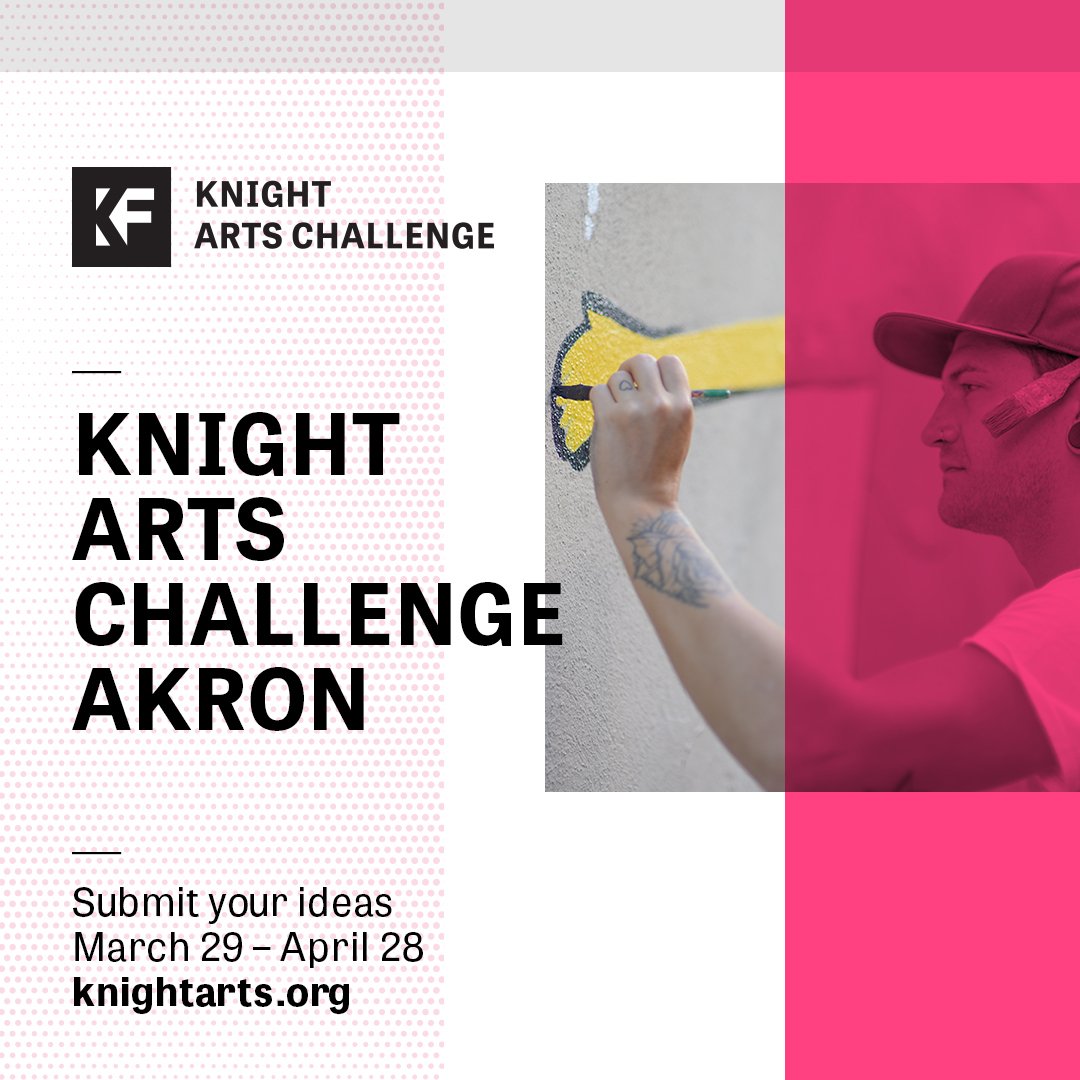 #HeyAkron: What is your best idea for the arts? 150 words might = funds to make it happen. #easy <a href="/KnightArts/">Knight Arts</a> #Akron knightfoundation.org/challenges/kni…