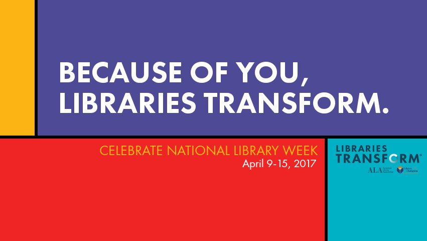 MrsOtteELA's tweet photo. Happy National Library Week! https://t.co/94aTndDwpQ