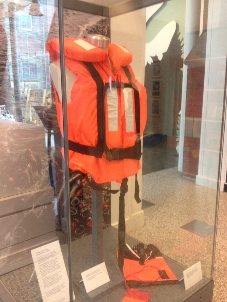 CarpeEveryDiem's tweet photo. I found the #MMLifeJacket @McrMuseum very moving today and the perspectives insightful.Amazing that an object can be imbued with so much https://t.co/V6zoWQwC2e