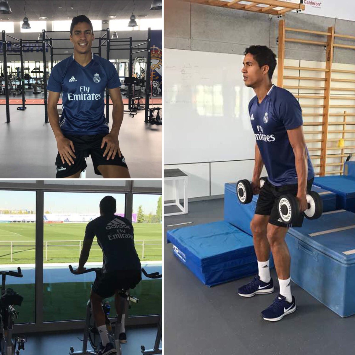 raphaelvarane's tweet photo. Gracias por todos vuestros mensajes que me dan la fuerza para seguir trabajando duro !! 💪🏾🔝 #HalaMadrid #TeamVarane https://t.co/LKhFvP1u6y