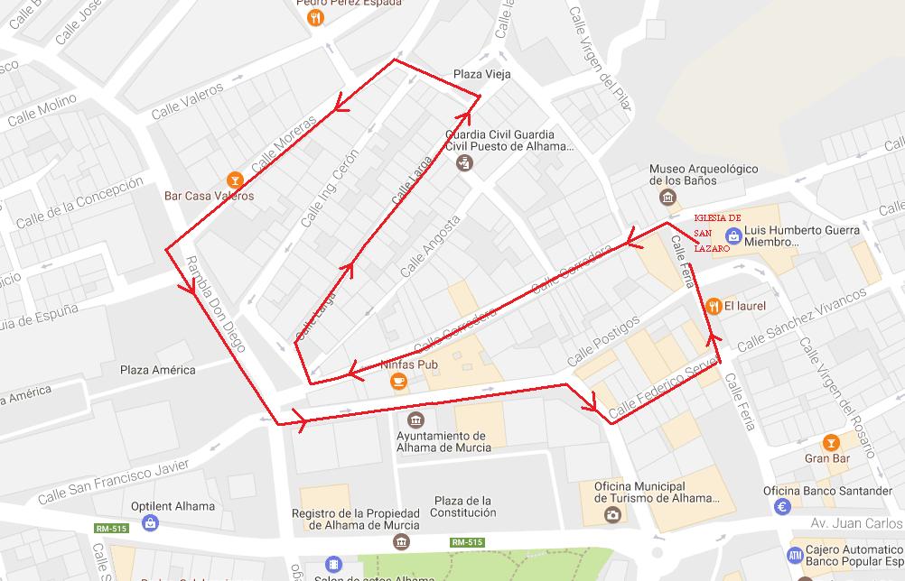 PoliciaAlhama's tweet photo. Esta tarde la procesión comienza a las 21.30 con salida y llegada en la iglesia de San Lázaro. Recuerden retirar los vehículos 2h. antes 🚗 https://t.co/bIxCKyUj1I