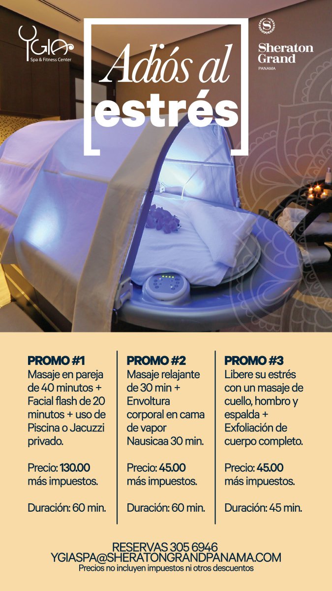 Dile Adiòs al Estrés con nuestras promos del mes de abril en nuestro Fabuloso Ygia Spa, nuestras masajistas estan listas para consentirte!