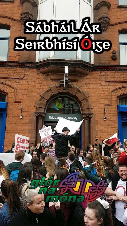 Great news that <a href="/Ed_Authority/">Education Authority</a> have reinstated Irish medium youth services funding for 4 youth clubs in Belfast. A hard fought victory!