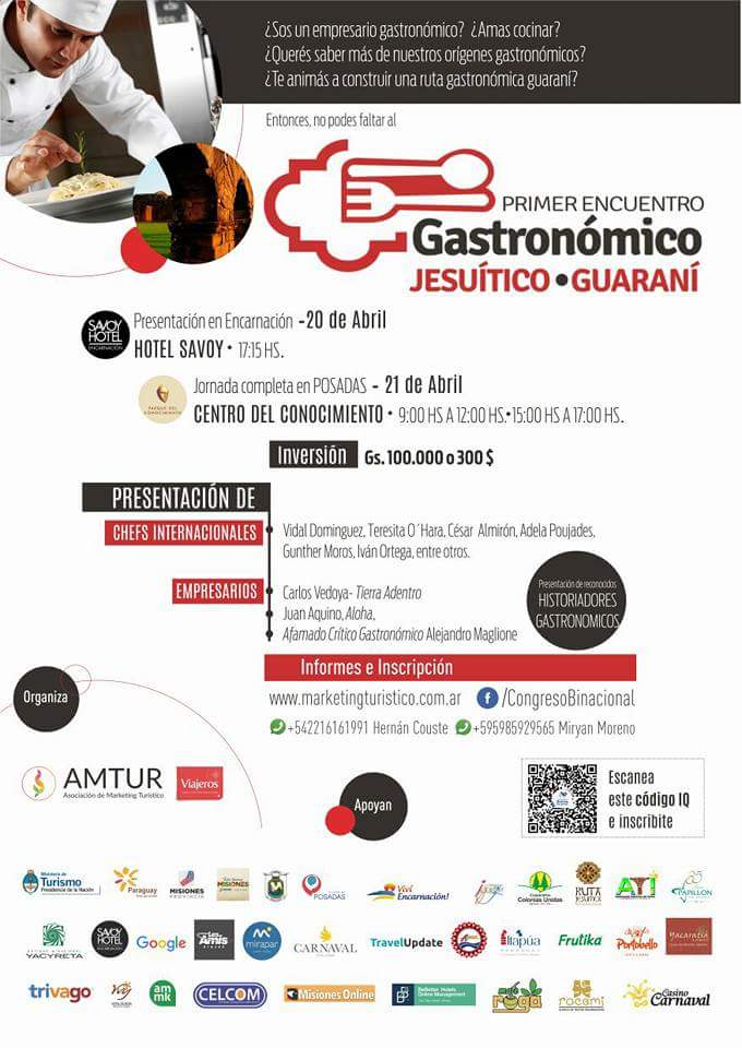 emiliorefalcon's tweet photo. Presentamos el II Congreso Binacional de Marketing Turístico Enc-Pos. @MarcelaBacigalu. @Senatur_Py. @ItapuaPy https://t.co/H1Mxy4a4dZ