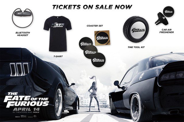 RegalMovies's tweet photo. FOLLOW us &amp; RT for your chance to win this #F8 movie prize pack! #giveaway Get #TheFateoftheFurious tickets: https://t.co/9lZPVjMYYR https://t.co/s2VAsKwgPk