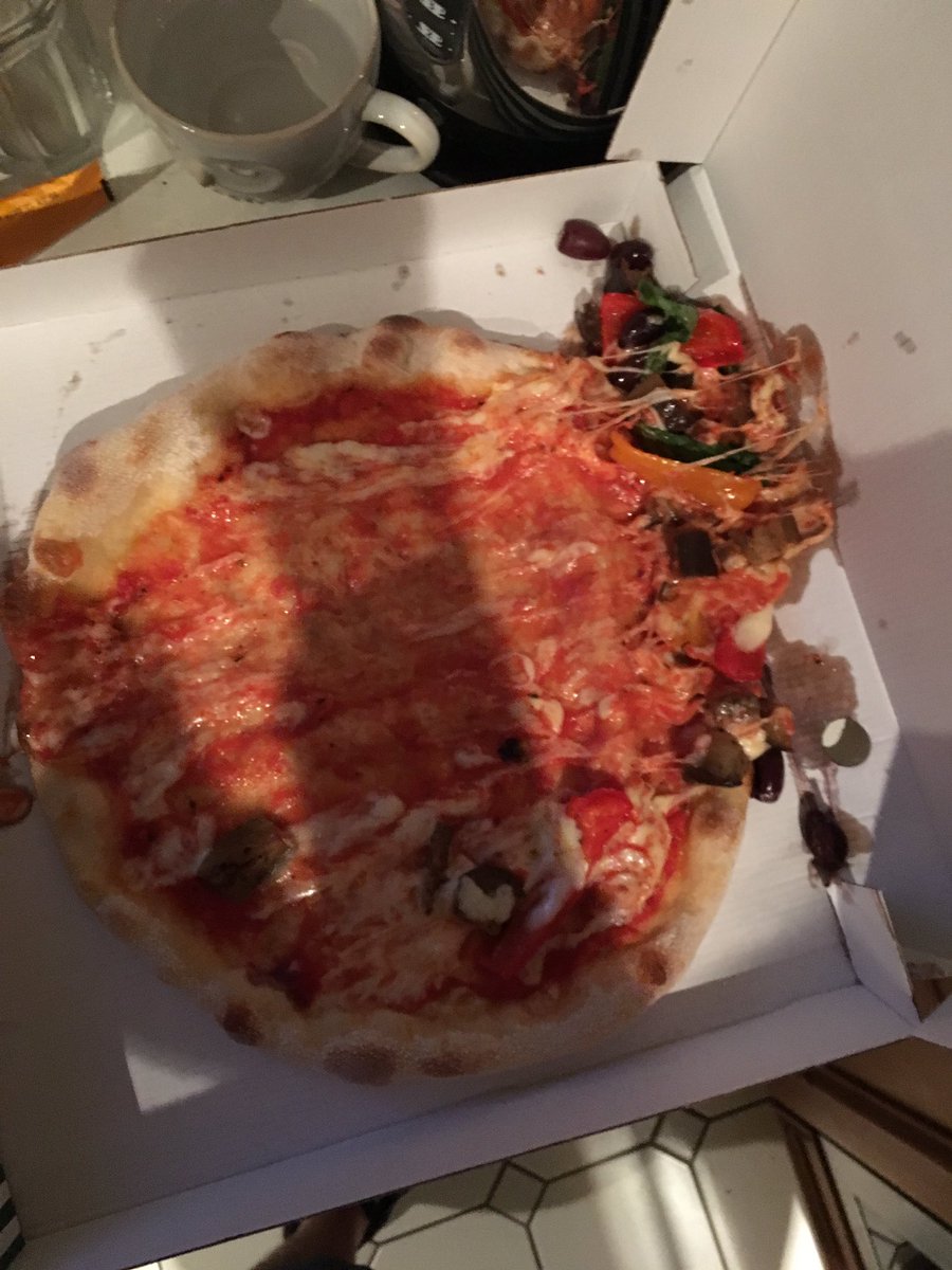 C_Rams's tweet photo. Great pizza delivered from @Deliveroo Horsham and @stradatweet. Dinner spoiled! Well done! https://t.co/G9irDUTneM