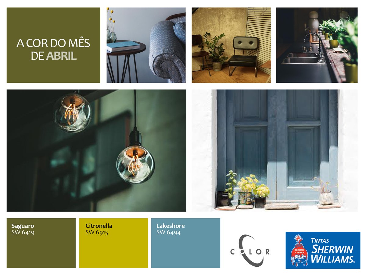SWBrasil's tweet photo. No mês de Abril, a Sherwin-Williams, através do Sistema Tintométrico, apresenta a cor Saguaro SW 6419 #acordomês https://t.co/7EVBu6ZSOS