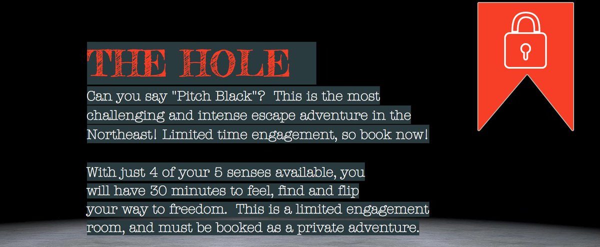 GreenDoorLabs's tweet photo. Our senses had a great time w/@RoomEscapeArt at @wicked_escapes' The Hole! And we escaped! https://t.co/6XrpktSgSi #escaperoom #immersive https://t.co/NkOeQLdari