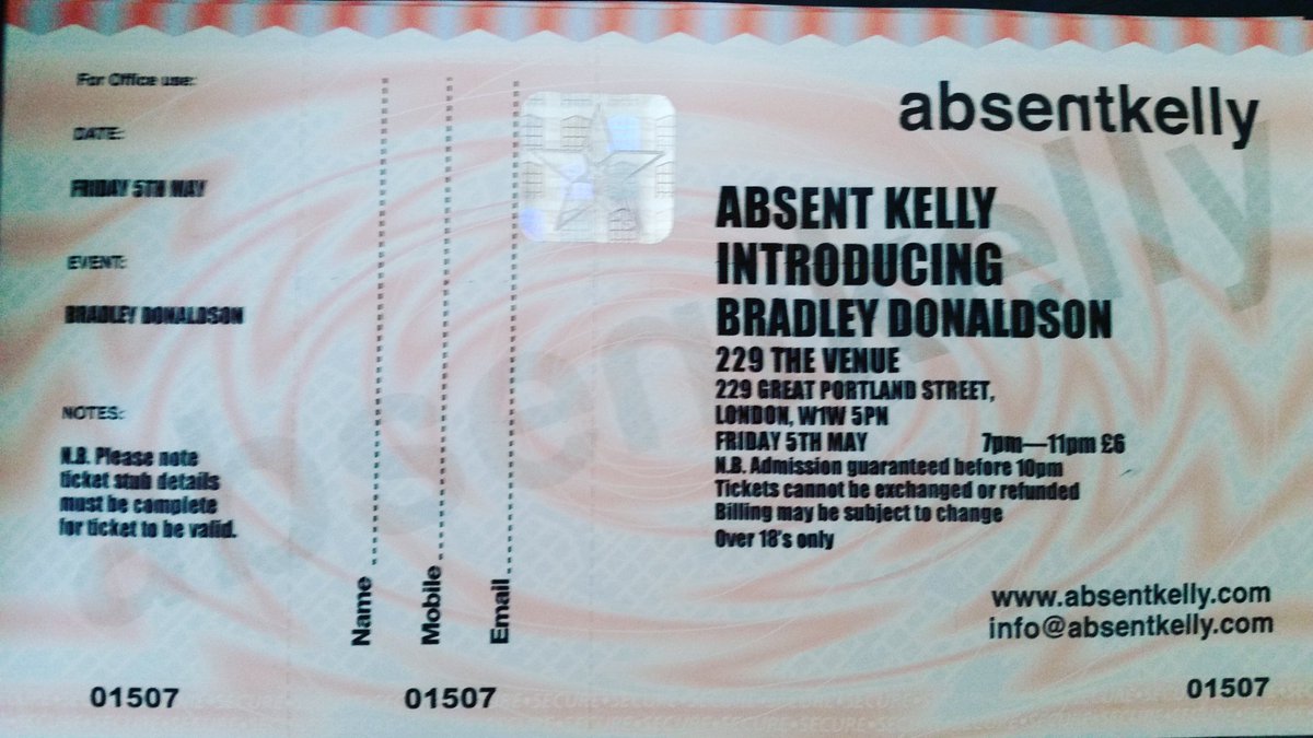 alwaysdeya's tweet photo. Tickets are still available for my @ABSENTKELLY show at @229thevenue dm me if you're interested in coming along to any.
#229 #absentkelly https://t.co/6MMaxaDZp9