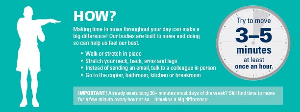 UMMHealthy's tweet photo. Whether taking a short walk or stretching at your desk, make time to move throughout your workday https://t.co/GPaI8vraKs #TimeToMoveTuesday https://t.co/uvXW4kdcyV