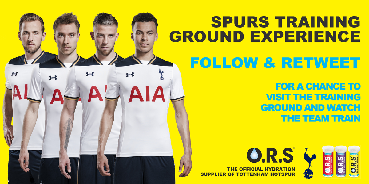 ORSHydration's tweet image. We're giving you and a friend the chance to watch @SpursOfficial train! Follow @ClinovaORS and RT this tweet to be in with a chance #COYS