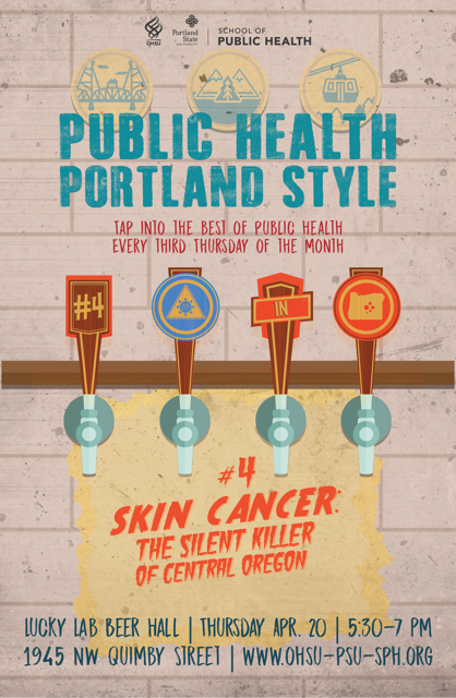 OHSUKnight's tweet photo. Join us on 4/20 for #PublicHealthPDX Style #4 #SkinCancer: the silent killer of Central Oregon https://t.co/Ux3SWN1AdE 

#melsm #melanoma https://t.co/kpeW98BlTq