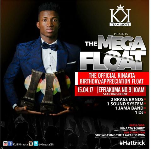 calebeshun's tweet photo. TADI ARE YOU GUYS READY FOR @KinaataGh #MEGAFLOAT it a all about celebration ...#happy birthday in advance Boss #15thapril #VGMAs2017 https://t.co/gQTyjeAh5f