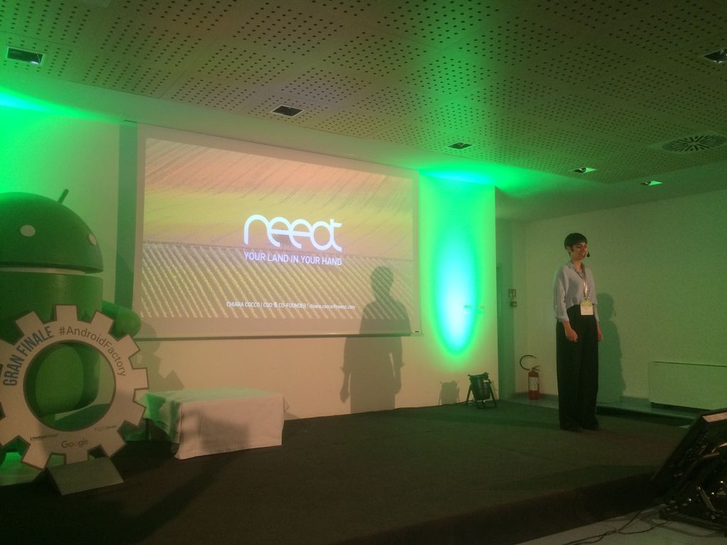 LUISSEnLabs's tweet photo. Ad #AndroidFactory tocca a Chiara Cocco COO di #Neeot un sistema per la raccolta e l'analisi dei dati tramite la tecnologia LPWAN https://t.co/c1TnqWq1tx