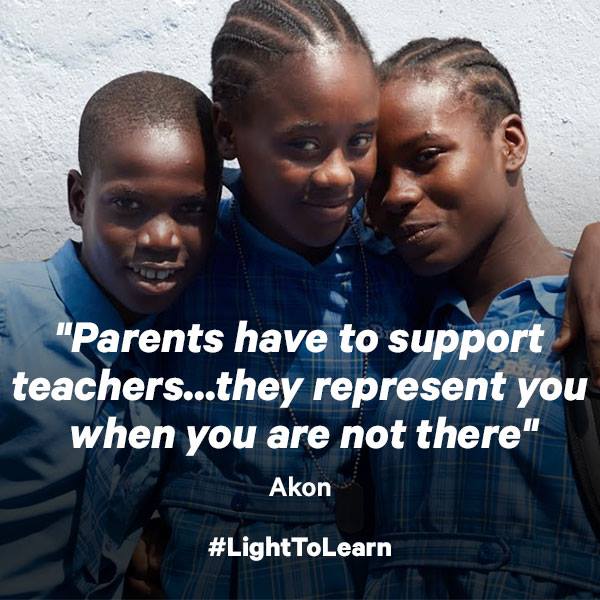 Bridge_Liberia's tweet photo. “Parents have to support teachers… they represent you when you are not there.” Powerful words from @AkonLighting during #lighttolearn https://t.co/MFyr6dUnxs