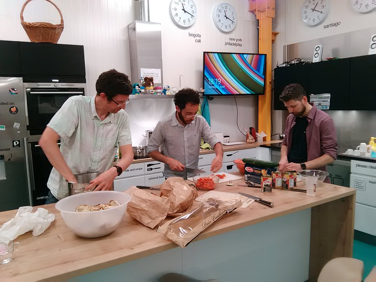 theneubert's tweet photo. The pasta hacking is commencing #analysispreservation #hackathon https://t.co/GuLk7TxQGM
