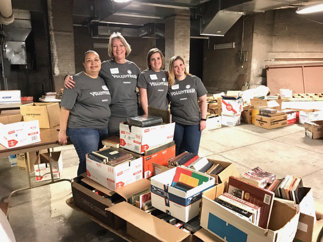 Thank you to the Eat’n Park volunteers who spent their Day of Smiles yesterday helping us with our Book Sale this Friday and Saturday!