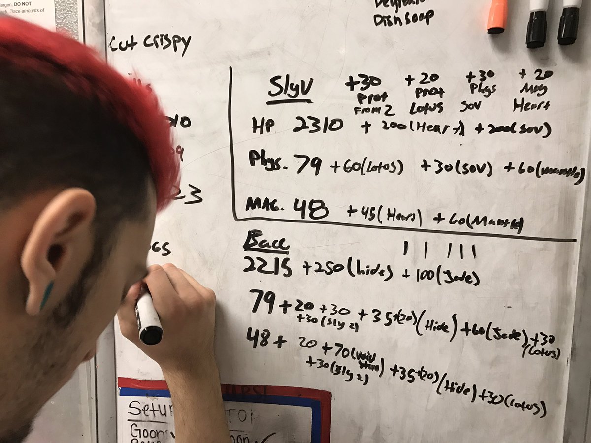 .@SmiteGame @JRazzi13 wizard theory crafting at work while it's slow. The closest he's ever been to getting paid to Smite!