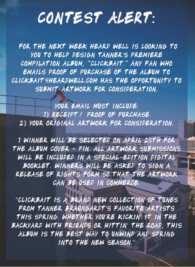 Braungardtanner's tweet image. So I am holding a contest to let you  design the artwork😊 Be sure to purchase the album then submit the artwork. Details below😄