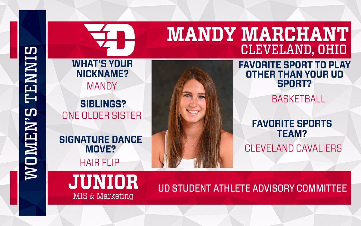 Happy Tuesday!! Mandy Marchant is your Women's Tennis SAAC rep! 💁🏼🎾