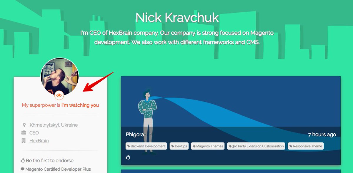 The "superpower is not at all creepy" award goes to <a href="/furyruf/">Nick Kravchuk</a>!! commercehero.io/furyruf