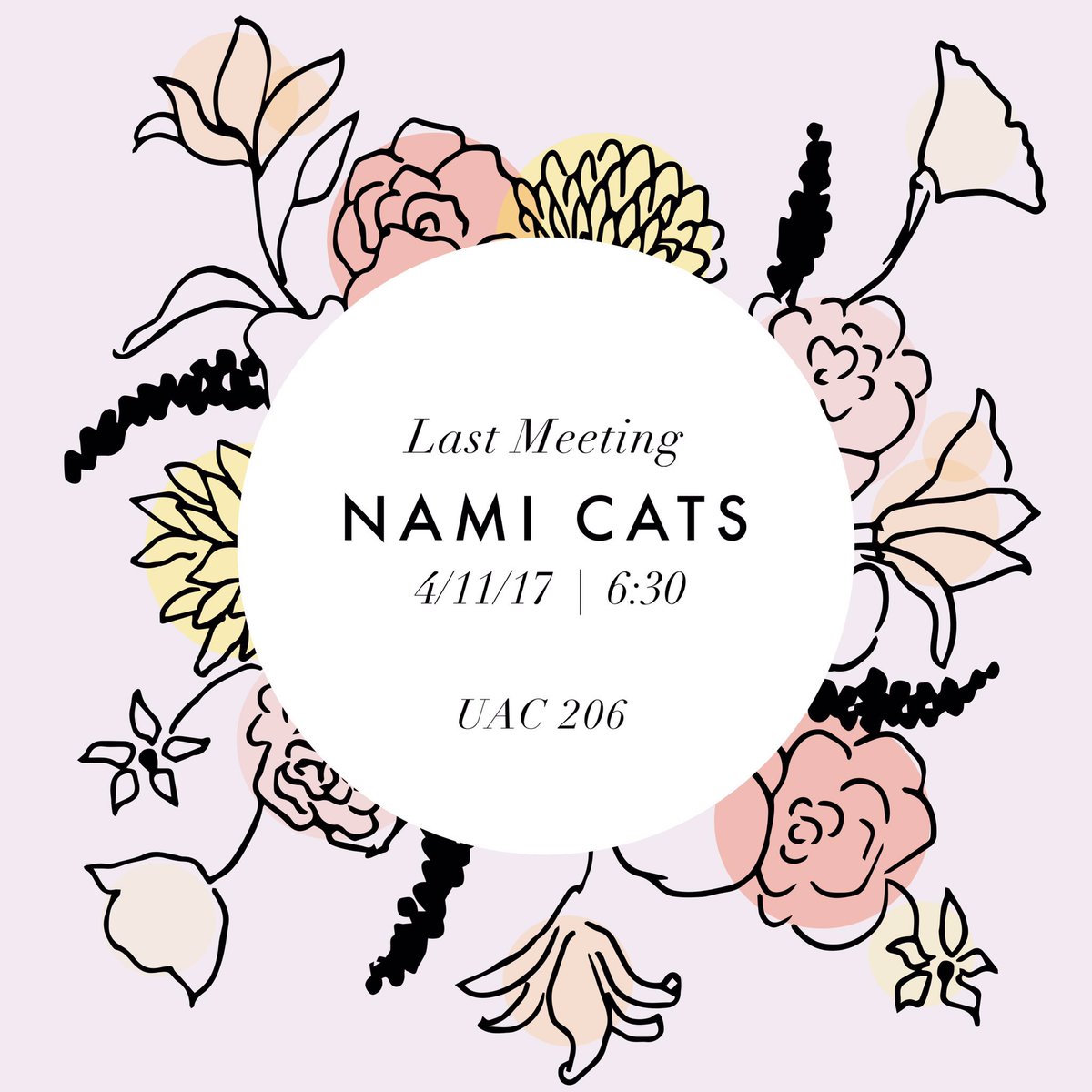 Today is our last meeting!! we'll have some food and de-stressing activities, hope to see you there!