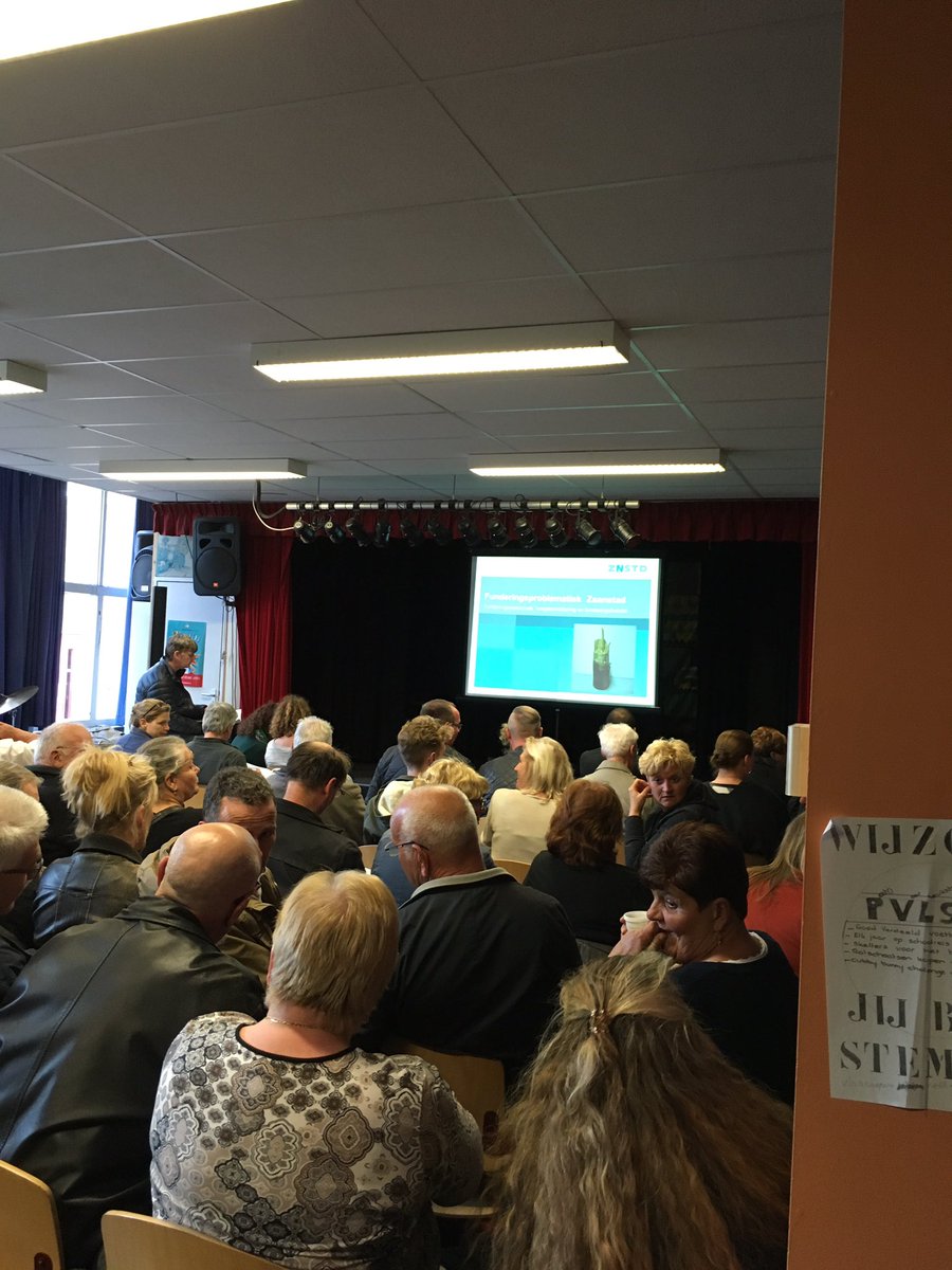 Verontruste bewoners met Funderingsproblemen Zaandam centrum zorgen voor grote opkomst in Gorterschool