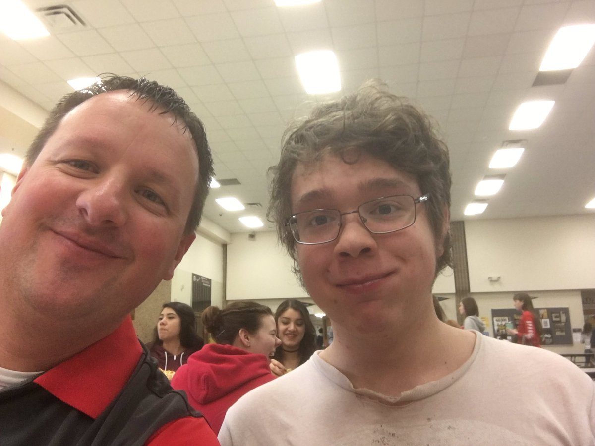 DrBrittonHart's tweet photo. Joseph Matson Sr. going 2 attend @GoShockers next year 2 major in Computer Science! Great goal Joseph! #LunchLessons #EmporiaProud https://t.co/0OjKcRGWkZ