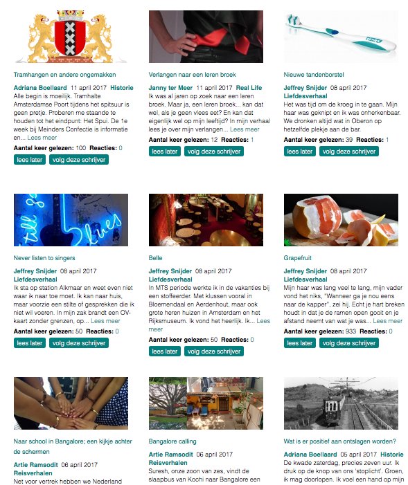 Check 4 nieuwe schrijvers: <a href="/JeffreySnijder/">Jeffrey Snijder</a> Janny <a href="/RondeGraaf/">Ron de Graaf</a> en Artie met 10 nieuwe verhalen! En bovendien het spannende vervolg van Adriana