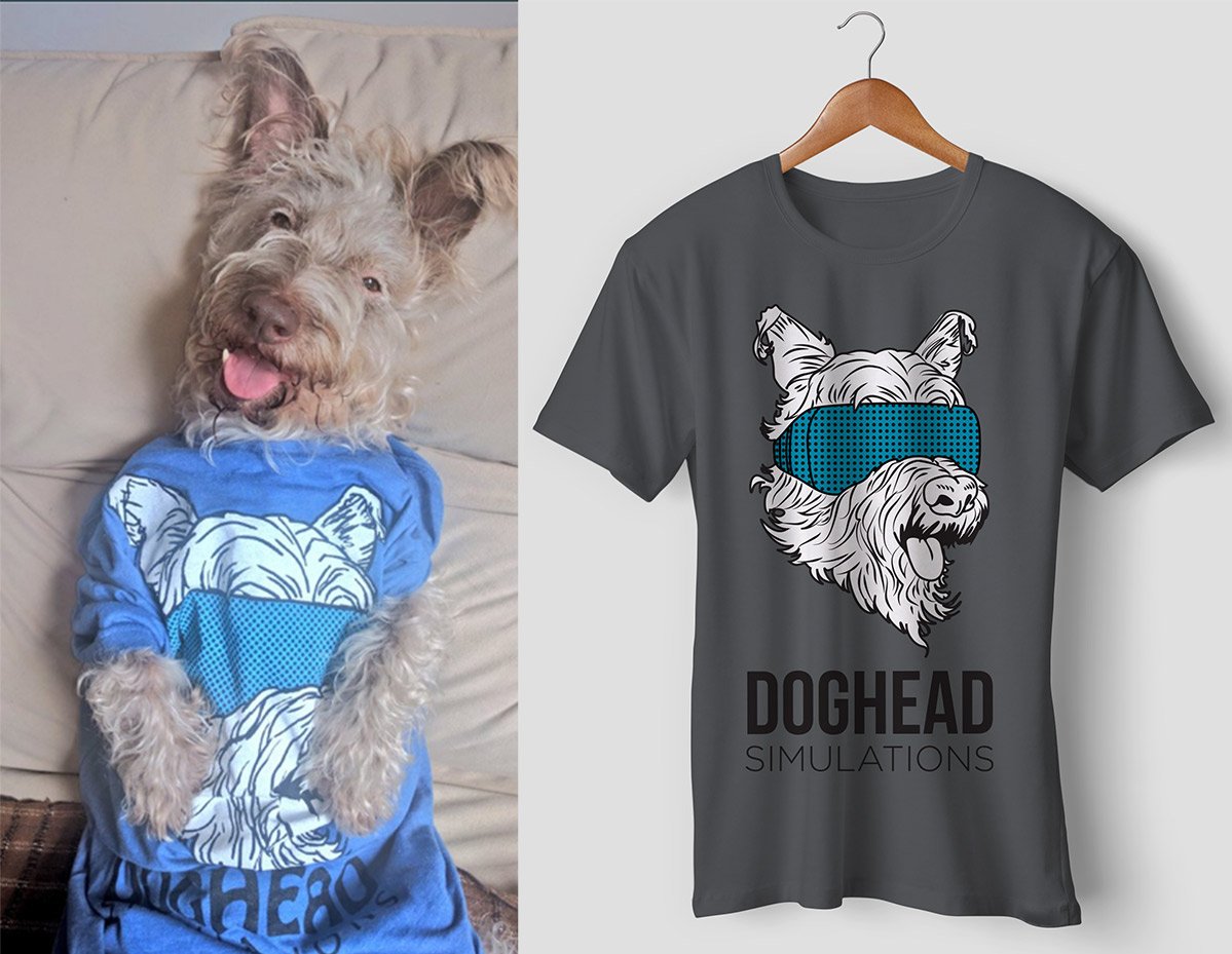 dogheadsims's tweet photo. Follow and retweet for a chance to #win a @dogheadsims t-shirt at #VRWC17 We'll choose winners at the end of the conference. #VR #tech https://t.co/9xmYT5HqvB