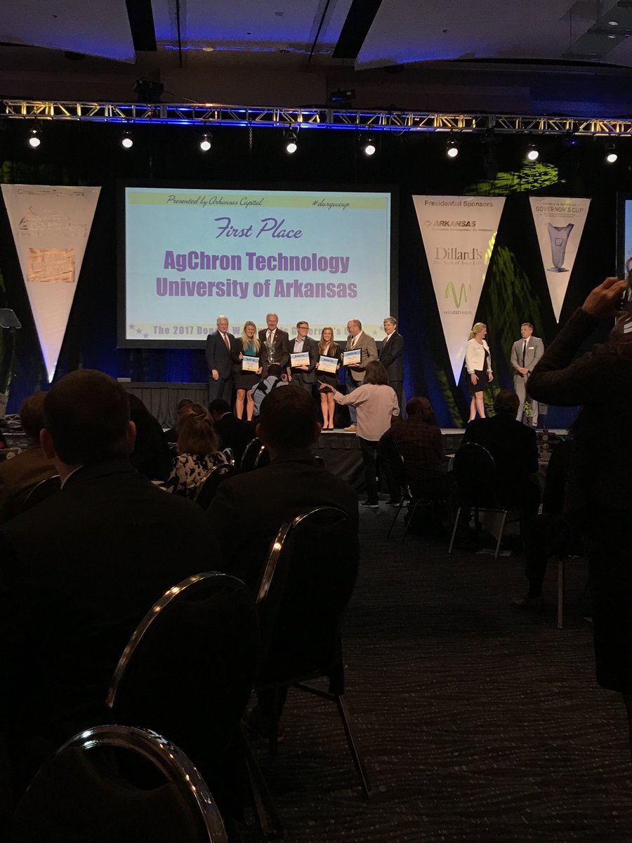 argovscup's tweet photo. Congratulations to our Governor's Cup undergrad winners! 
1st: AgChron Technology, U of A
2nd: Easy Dam, JBU
3rd: Pasture Parent, ASU https://t.co/6D7zDLdD8i