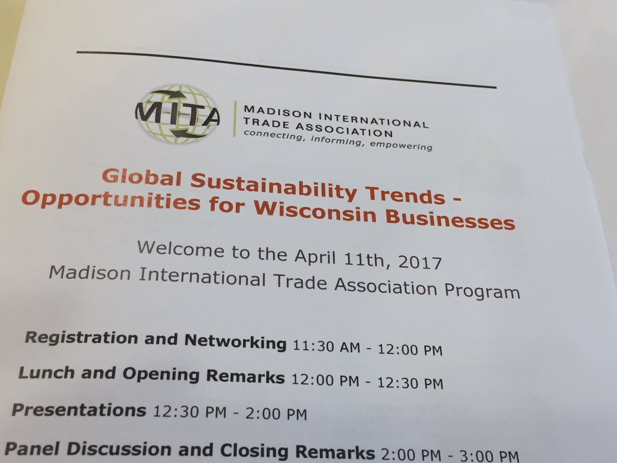 EVMkting's tweet photo. Super excited to learn about the SDG's from @ClayNesler @johnsoncontrols today @ #mitatrade https://t.co/EqawrEnaQD