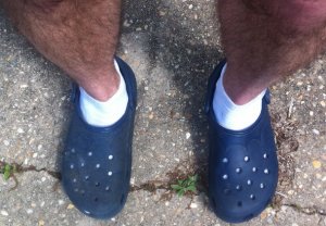 fartbagels's tweet image. I was told socks and crocs are very popular in Europe  #SpinUrEmbarrassingMoments