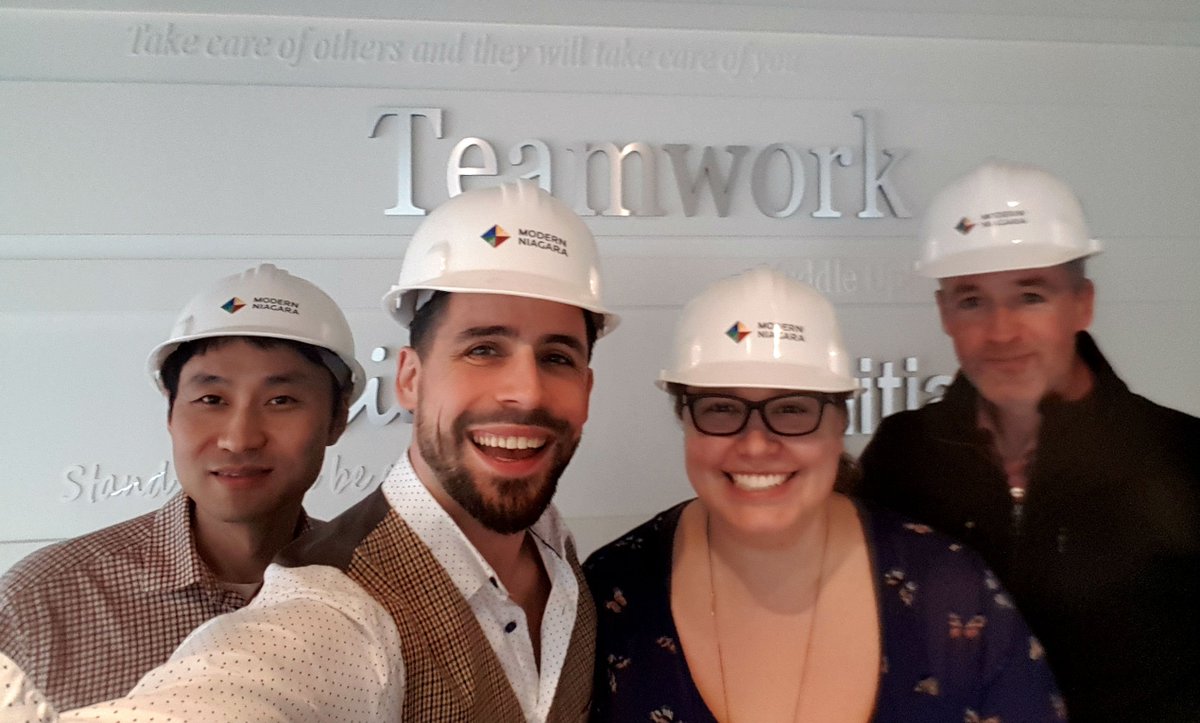 MKutney's tweet image. Incredible day at @ModernNiagara w/ @misspollock, @Terry_Kelly_ &amp;amp; Bruce talking #HIP613, multi-sector collaboration &amp;amp; innovation in Ottawa!