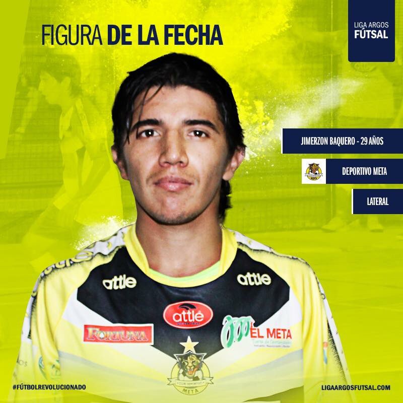 LigaArgosFutsal's tweet photo. #FiguraDeLaFecha
Jimerzon Baquero comandó a @DepMetaOficial al segundo puesto del #GrupoA y directo a #CuartosDeFinal https://t.co/RtPoVjsuKR