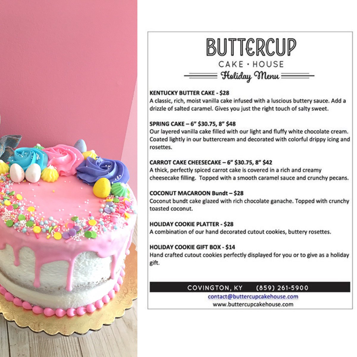 Call or message today for your Easter treats!
#buttercupcakehouse #buttercupcvg #easyertreats