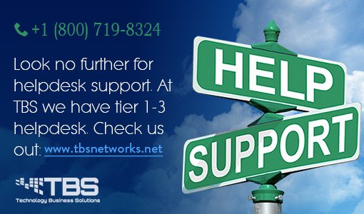 TBSNetworks's tweet image. Look no further for #helpdesksupport. At TBS we have tier 1-3 helpdesk. Check us out: tbsnetworks.net #HelpDeskService