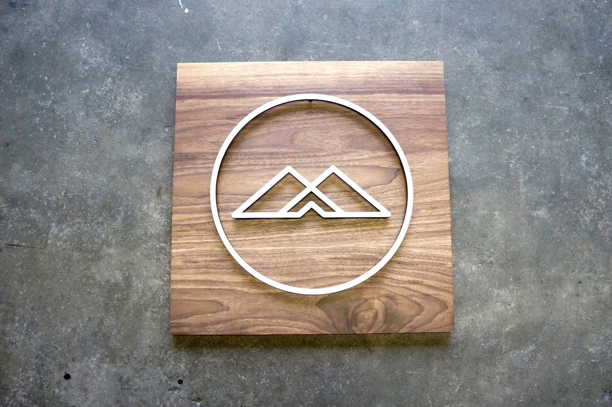 We made a couple more walnut + white signs à la <a href="/ugmonk/">Jeff Sheldon</a> style for Mason Photography. #washingtondc