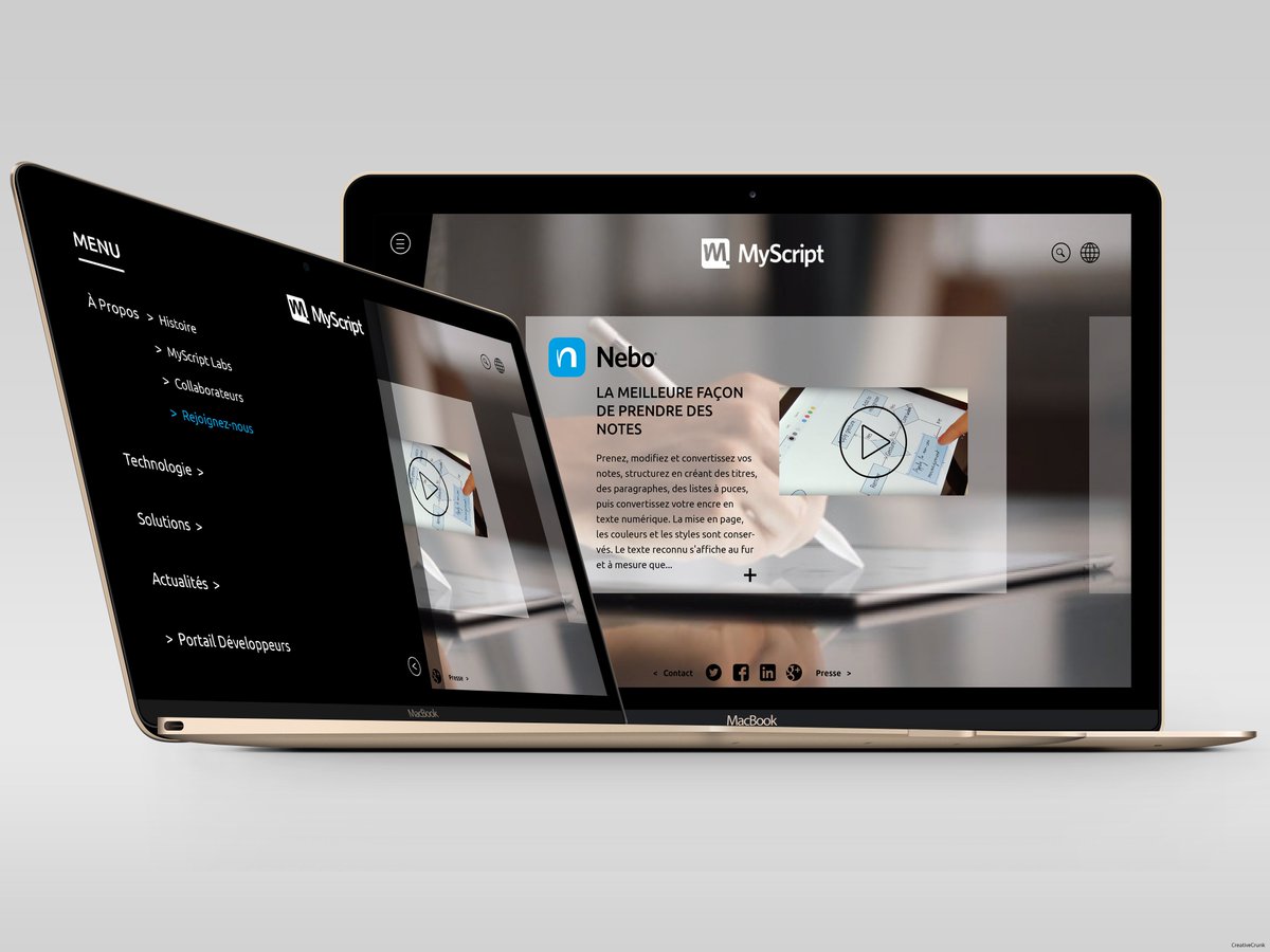 DamedeCaro2017's tweet photo. Proposition d'un nouveau webdesign pour le site Myscript #extraits #CESwinners https://t.co/dbvJ8FBdqq https://t.co/atTbroWaGt