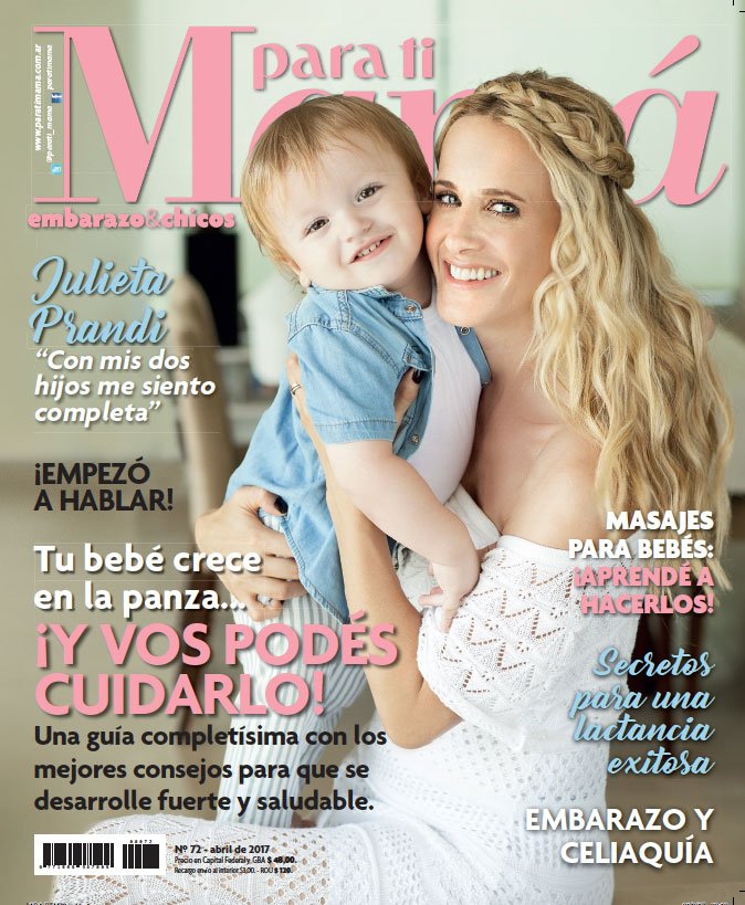 ¡Salió la nueva edición de Para Ti Mamá! ¡Gracias <a href="/JPrandiOficial/">Julieta Prandi</a> por ser nuestra chica de tapa y posar junto a Rocco!