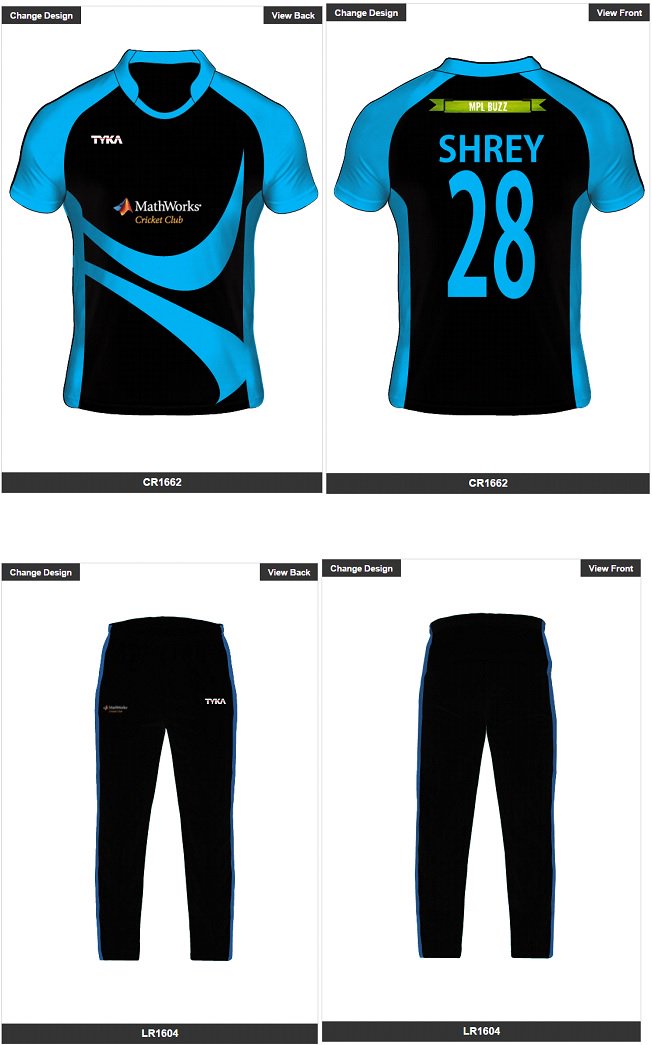 cricket club jersey design