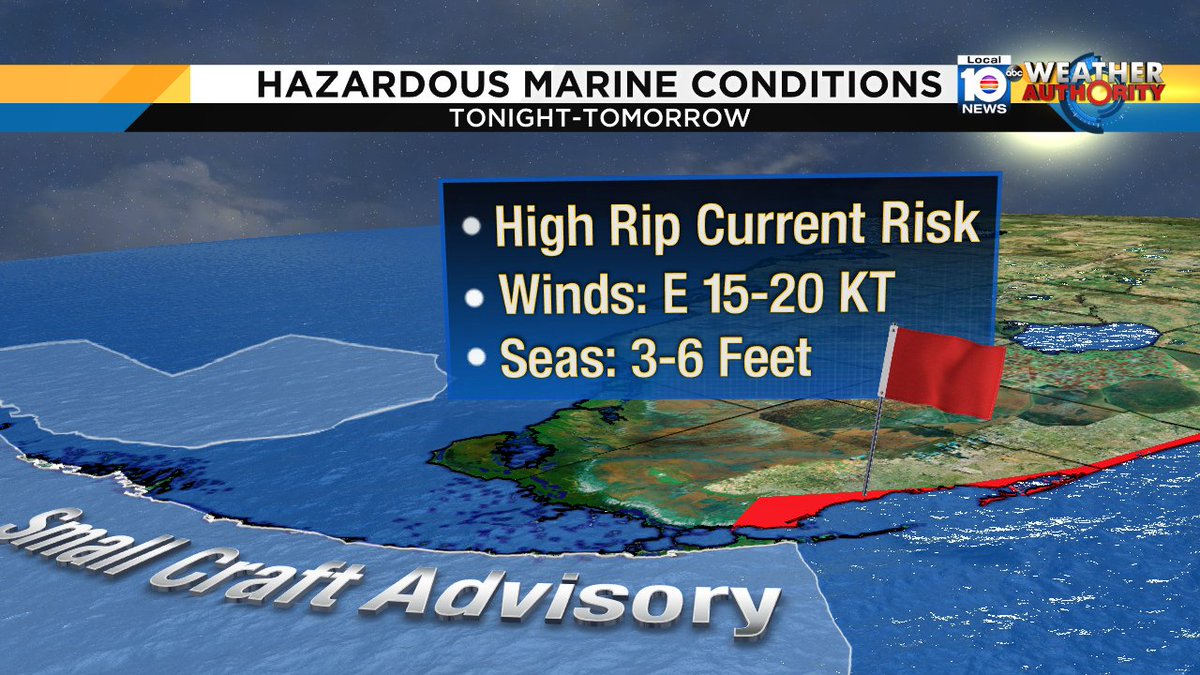 The breeze is still strong and providing for advisories for beach goer and boaters. Watch Meteorologist Julie Durda https://t.co/ankgju1khL