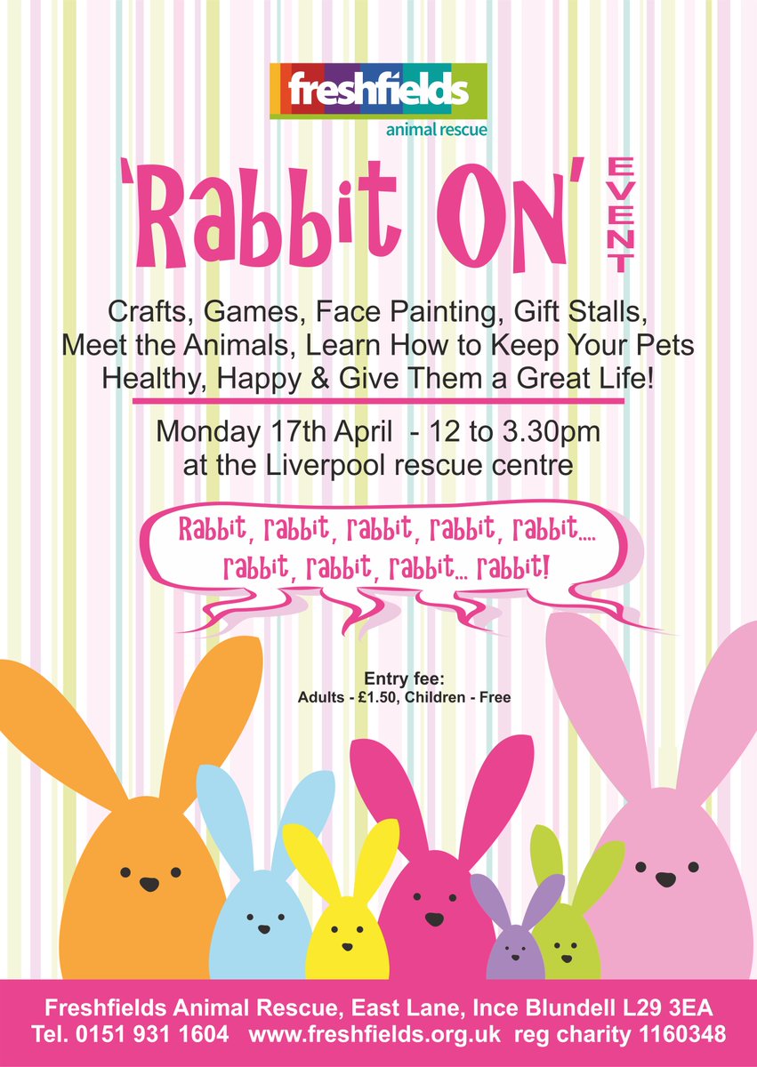 Good evening everyone! #seftonhour Not long now until our brilliant Easter Monday Family Fun Day 'Rabbit On!' Come and meet the animals 🐾🐱🐰