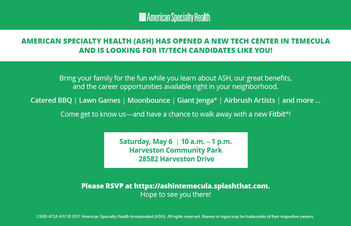 ASHCompanies's tweet photo. It’s a Family Affair! ASH is pleased to announce our new Tech Center in Temecula, CA! Join us May 6th to learn more: https://t.co/CrdXwy6GAc https://t.co/RRFW8jp5gW