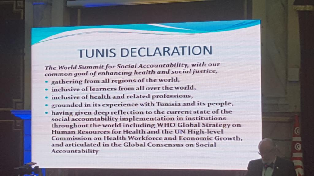 reniercoetzee's tweet photo. The Tunis Declaration for #SocialAccountability. #WSOSA2017 #TUFH2017 https://t.co/pcai7j4g9a