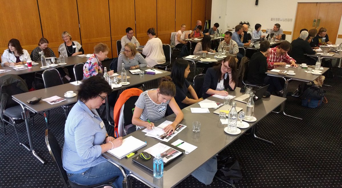 phofmann's tweet image. My workshop has begun -- everyone working feverishly already! #techcommnz #tcanz #collaborate2017