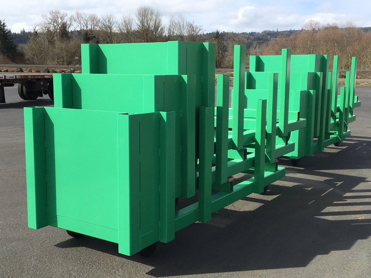 CEMetalFab's tweet photo. These are lumber carts we made for Mt Hood Forest Products. 💪 #metalfab #welding #industrial https://t.co/PHIhKziQHA