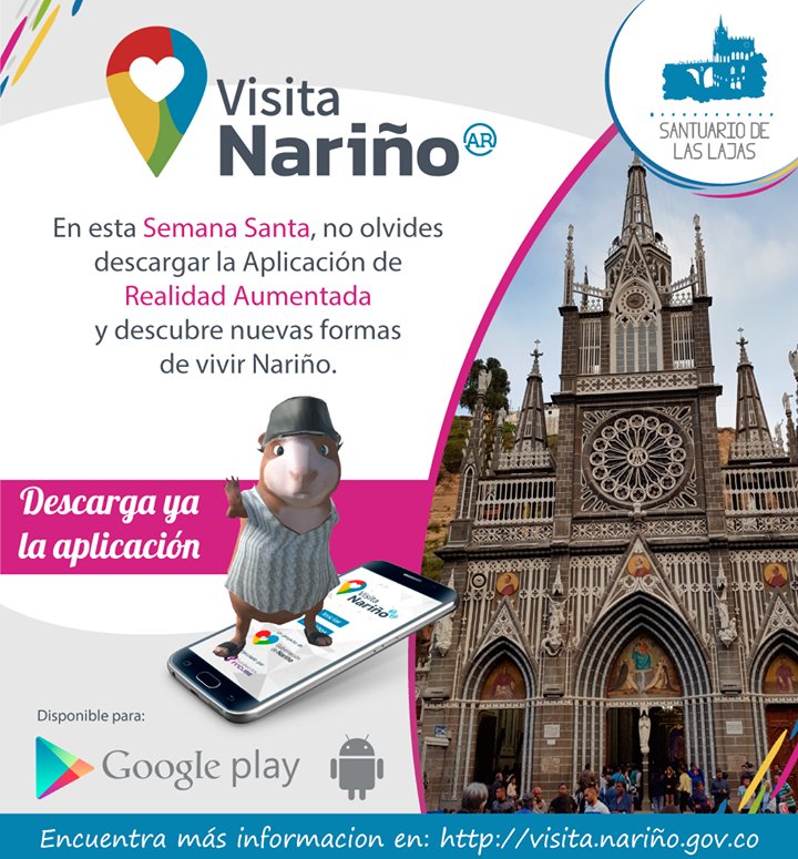 JhoanaEspana's tweet photo. N esta #SemanaSantaPorNariño descarga la aplicación de #RealidadAumentada VisitaNariñoAR Link: https://t.co/vUkUezavE6
@narinotic @GobNarino https://t.co/xy8AcdKb9p